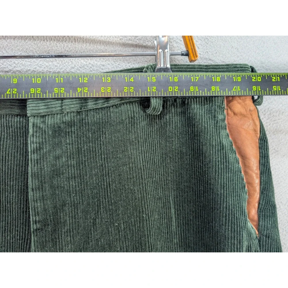 Vtg Orvis Corduroy Pants Men's Leather Trim Pockets Size 40 Straight Leg Cotton